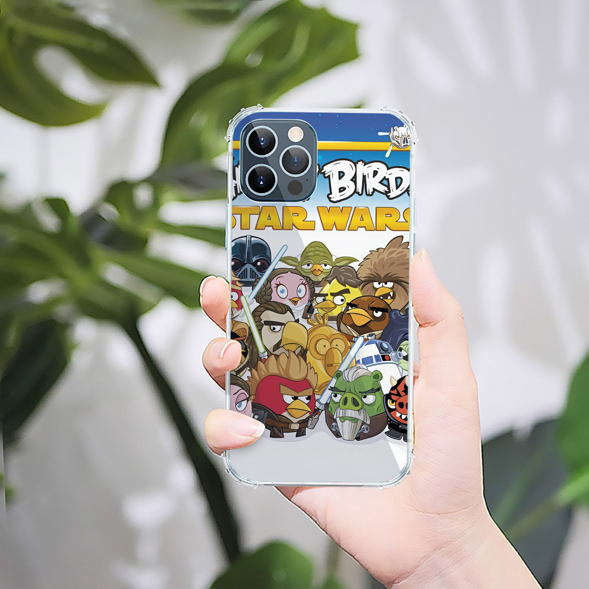 （画像用） Angry Birds アングリーバード 【iPhone 12シリーズ対応】透明スマホケース（クリアソフトケース）
